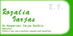 rozalia varjas business card