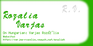 rozalia varjas business card